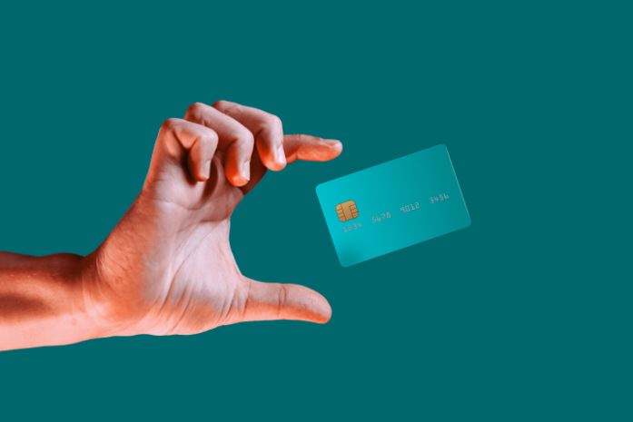 Hand with bank card